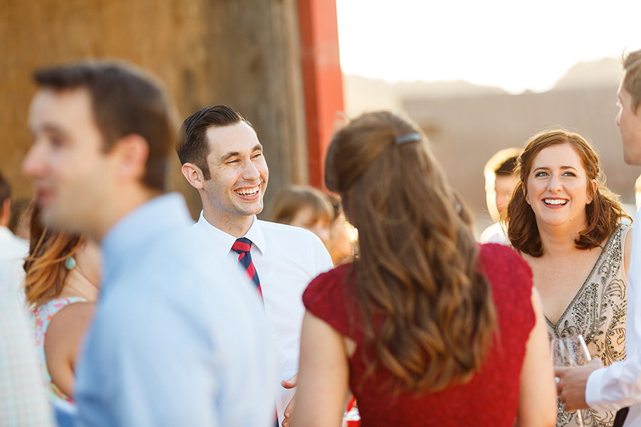 Guests at wedding reception, Thousand Hills Ranch