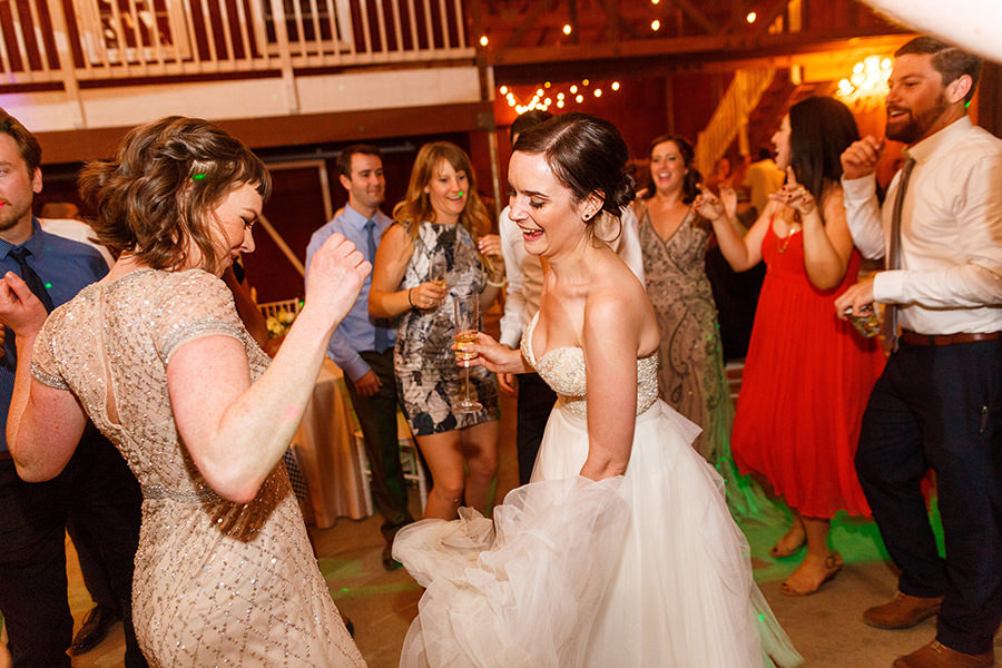 Reception dancing at wedding at Thousand Hills Ranch
