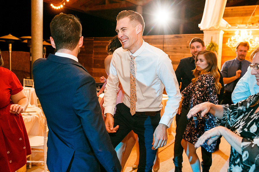 Reception dancing at wedding at Thousand Hills Ranch