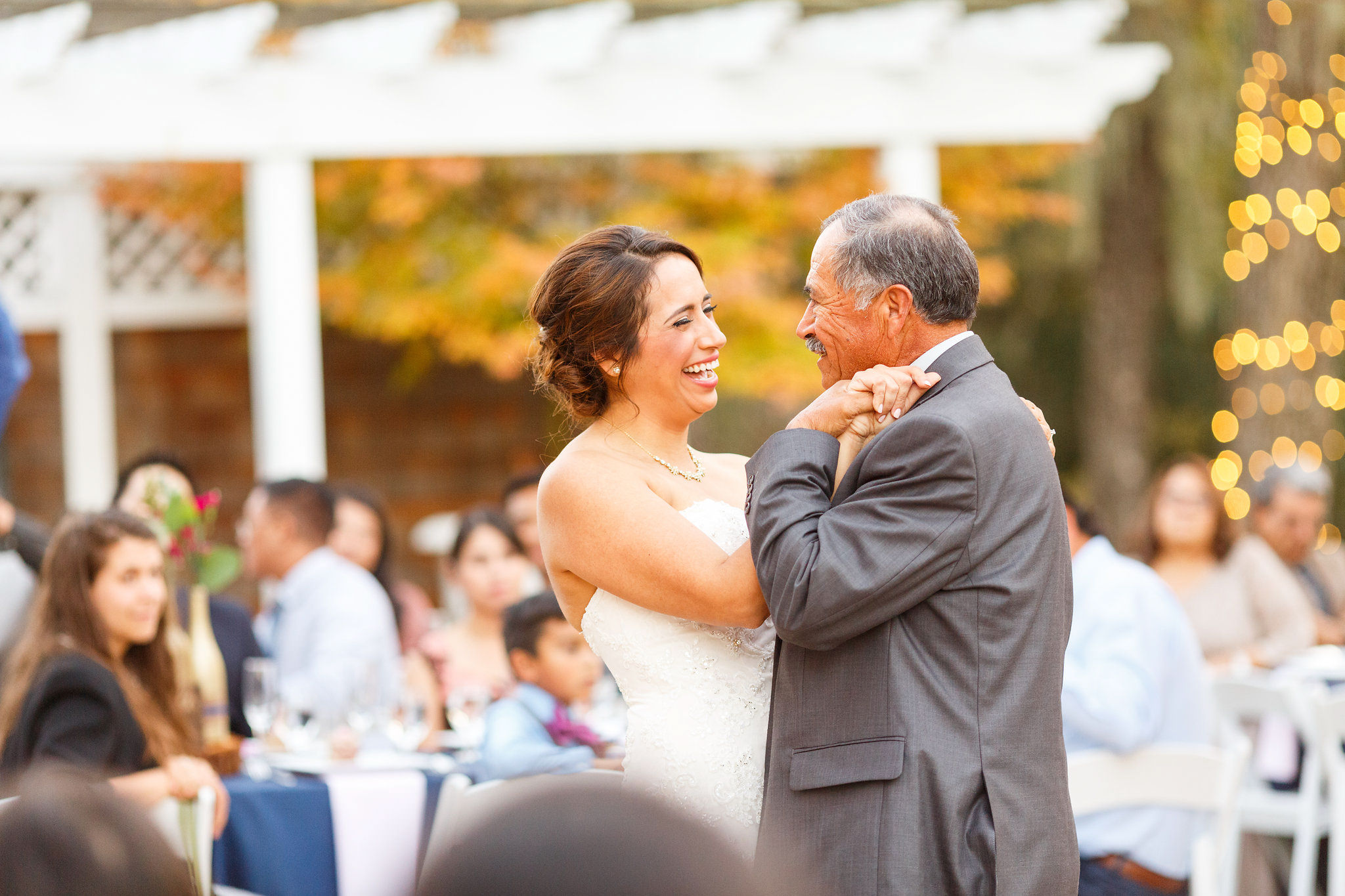 Father daughter dance at Spanish Oaks Ranch wedding