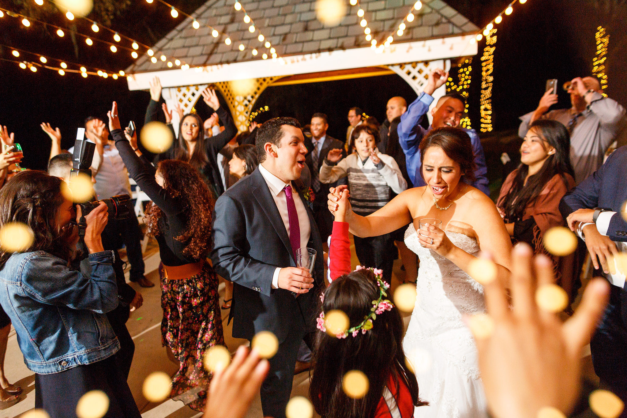Bride and groom dancing the night away at Spanish Oaks Ranch wedding